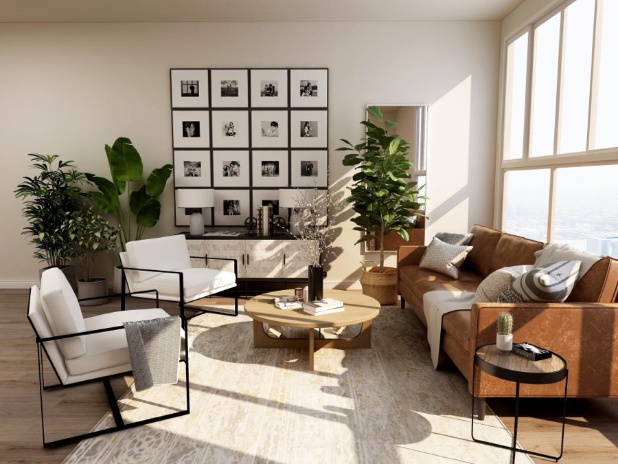 Staged living room